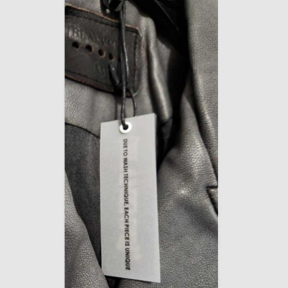 Blank NYC Faux Leather Crop Moto Belted Jacket - Picture 14 of 15